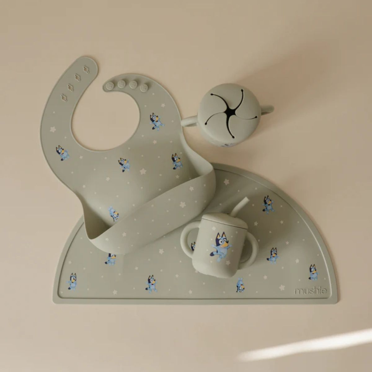 Mushie Silicone Placemat - Bluey Sage - Scandinavian Inspired Design